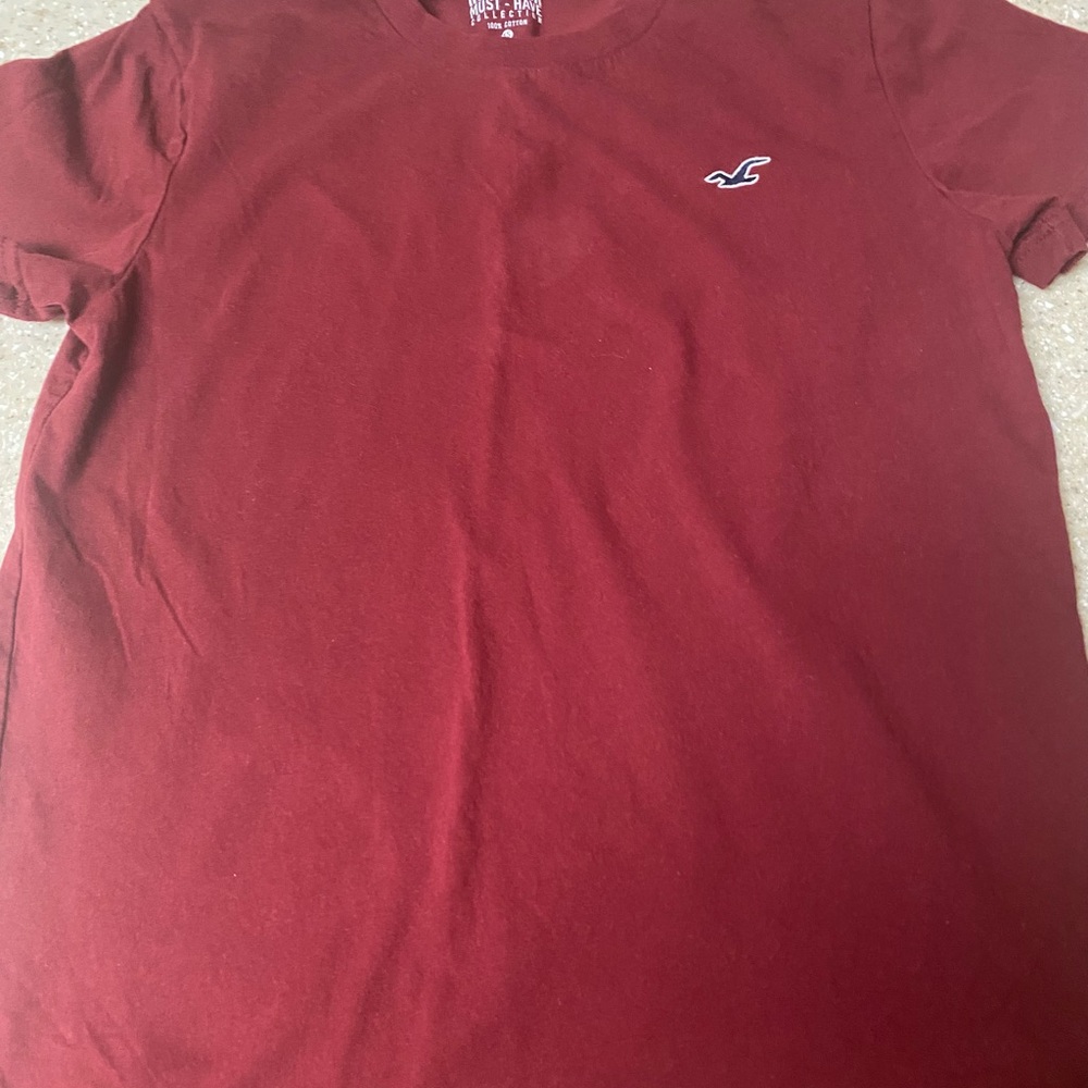 Hollister Men's Red T-Shirt